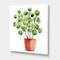 Designart - Chinese Money Plant In Pot - Traditional Canvas Wall Art Print